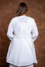 Galabo Modern Lucknow Hand-Embroidered Chikankari Cotton Frock and Garara Set