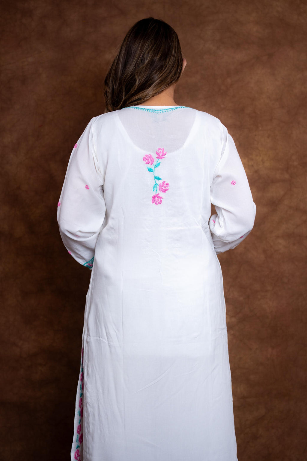 Gulmina Designer Multicolour Fine Chikankari Kurti and Palazzo Set on Rayon Fabric