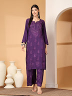 Zara Premium Rayon Chikankari Kurta & Palazzo Set with Authentic Mukaish Work | 100% Handwork