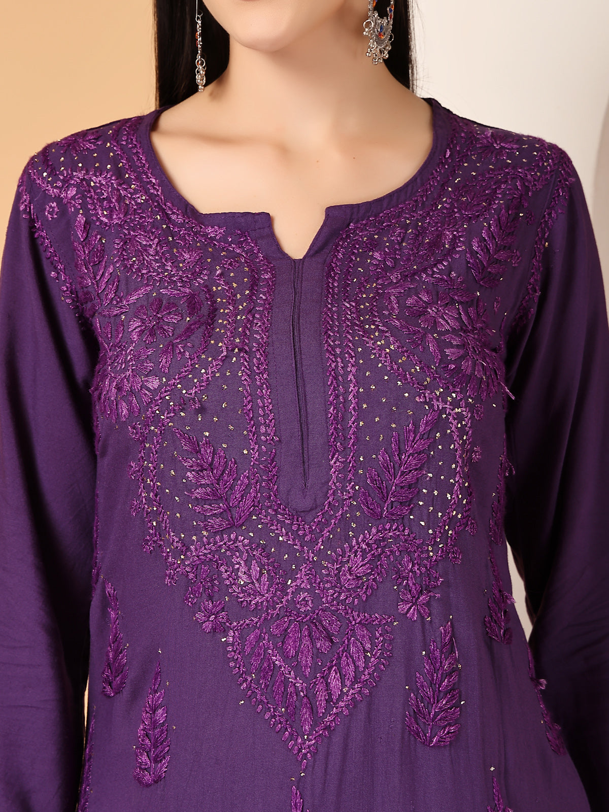 Zara Premium Rayon Chikankari Kurta & Palazzo Set with Authentic Mukaish Work | 100% Handwork