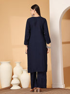 Zara Premium Rayon Chikankari Kurta & Palazzo Set with Authentic Mukaish Work | 100% Handwork