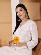 Zara Premium Rayon Chikankari Kurta & Palazzo Set with Authentic Mukaish Work | 100% Handwork