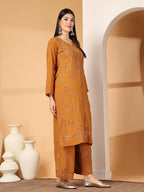 Zara Premium Rayon Chikankari Kurta & Palazzo Set with Authentic Mukaish Work | 100% Handwork