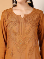 Zara Premium Rayon Chikankari Kurta & Palazzo Set with Authentic Mukaish Work | 100% Handwork