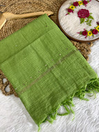 The 'Kota Sheen' Lakhnavi Chikankari Hand-Embroidered Tepchi Work and  Mukaish Work Kurta Set with Dupatta