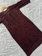Dobby Cotton Lucknowi Chikankari Kurti Palazzo Dupatta Set with Fine Handwork Chikankari and Dobby Dots Beauty