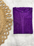 Noori Chanderi Chikankari Kurti with intricate hand work | Handcrafted by Chikankari Artisans of Lucknow