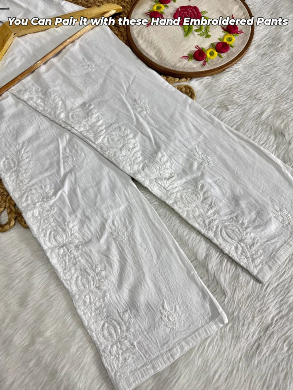 Zainab Rayon Umbre Dual Shade Colour Chikankari Kurti | Kurti & Pant Set