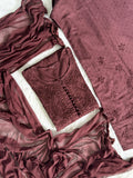 Dobby Cotton Lucknowi Chikankari Kurti Palazzo Dupatta Set with Fine Handwork Chikankari and Dobby Dots Beauty