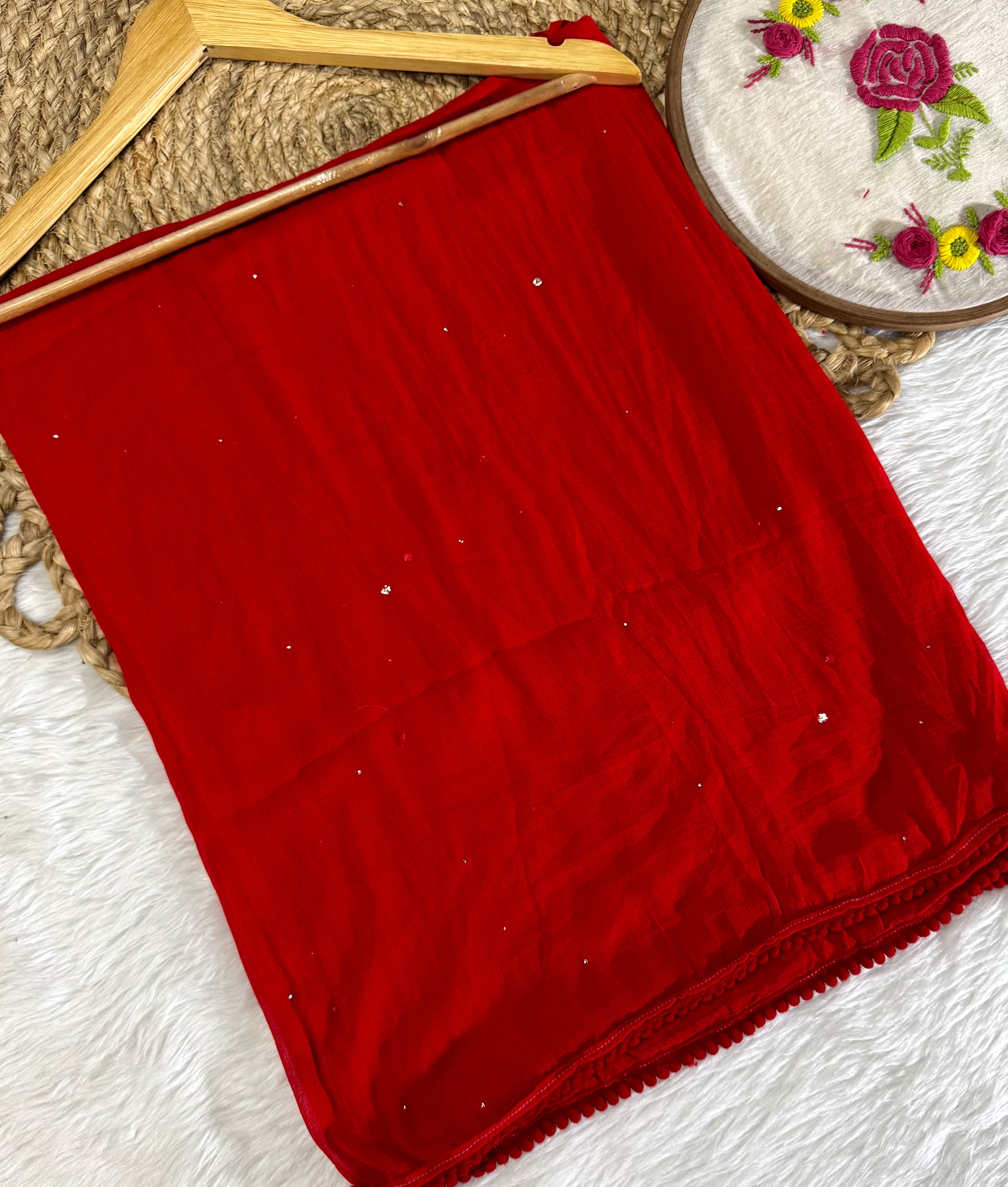 Mariah Chikankari Kurti, Dupatta and Palazzo set with Fine Handwork of Chikankari Work By Artisans of Lucknow